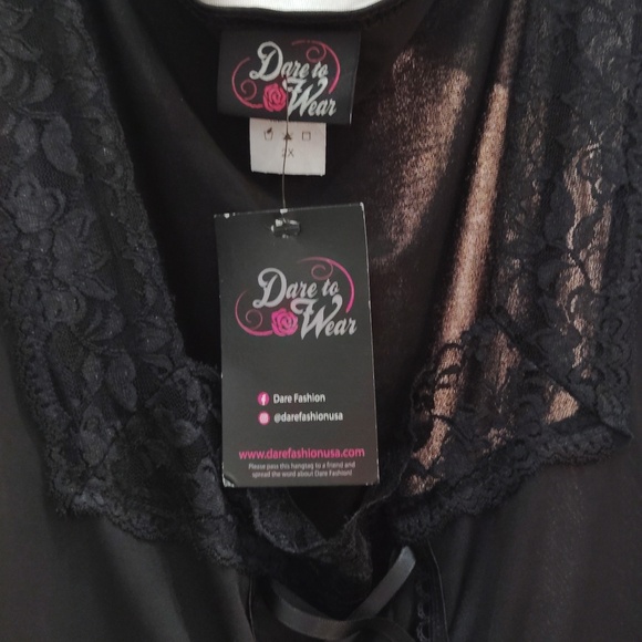 Goth vampire black blouse by Date To Wear 2X - Picture 4 of 6